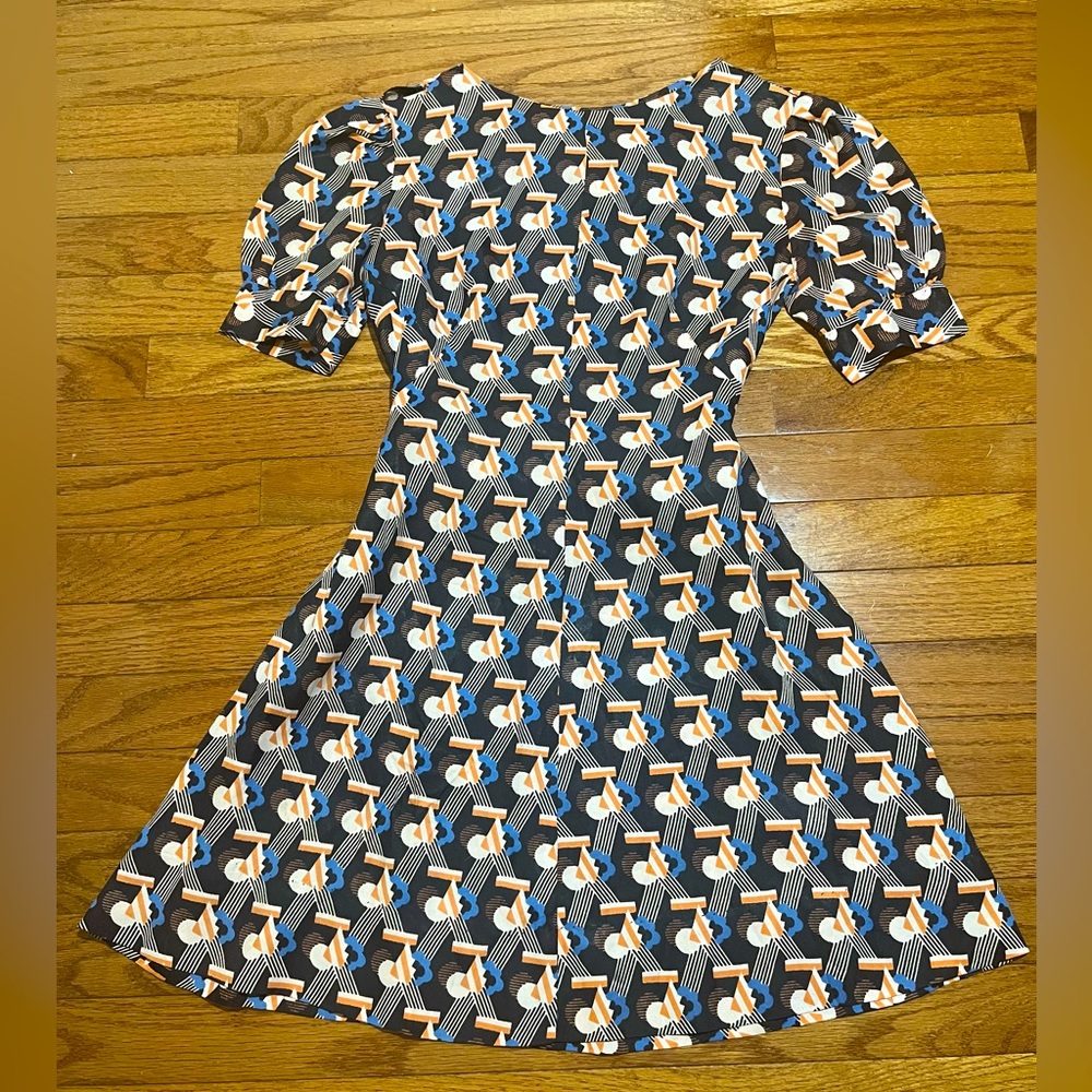 VINTAGE Mini Dress with Tie Bow in Back